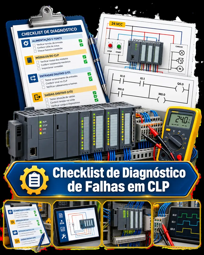Bônus 1 — Checklist de Diagnóstico de Falhas em CLP