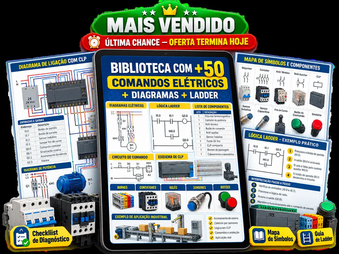 Plano Completo — +50 Projetos de Comandos Elétricos com CLP e Diagramas de Ligação